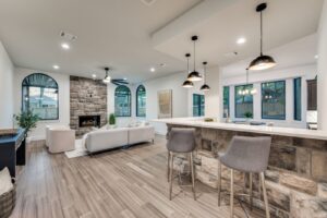 Updated open concept living room and kitchen remodel in a Dallas-Fort Worth home
