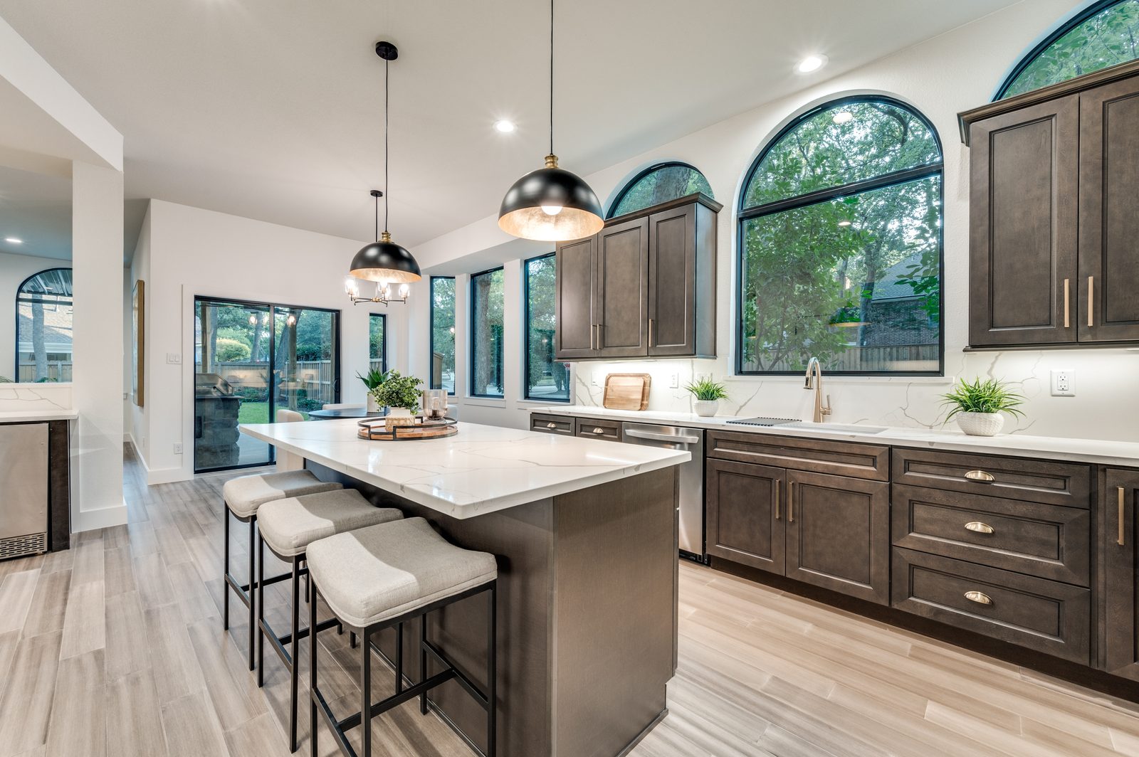 Updated kitchen with custom island and cabinetry