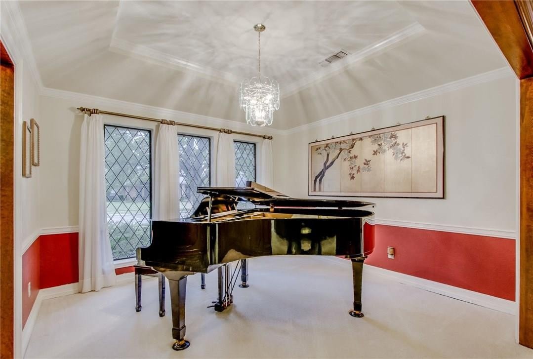 Formal piano room before renovation in Carrollton, TX