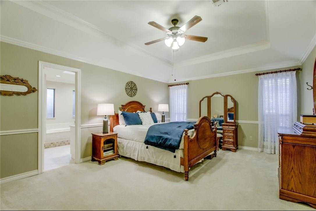 Primary bedroom before renovation in Carrollton, TX
