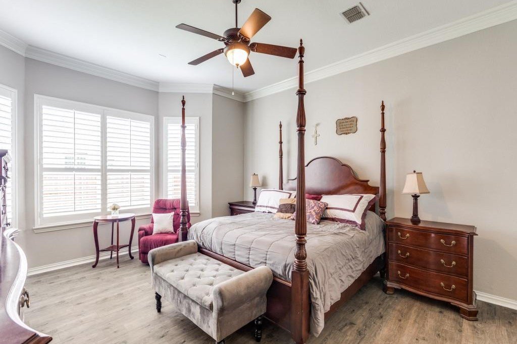 Primary bedroom before renovation in McKinney, TX