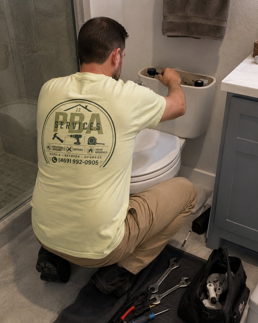 PBA Services installing a toilet