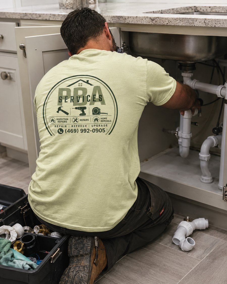 PBA Services repairing under-sink plumbing